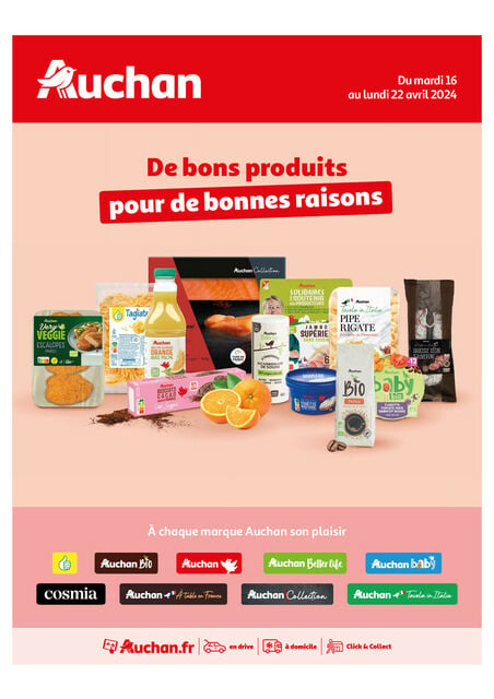 Nos marques Auchan, les bons choix du quotidien Du 16/04 au 22/04