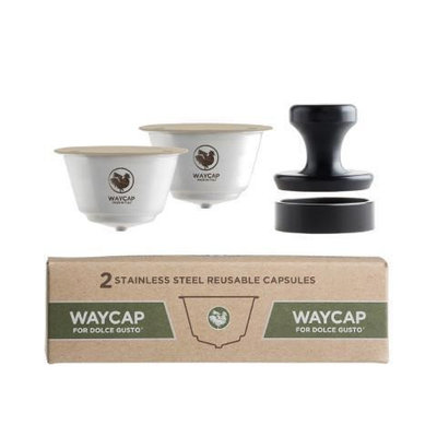 Kit de 2 capsules rechargeables en inox WAYCAP pour machine à café Dolce Gusto