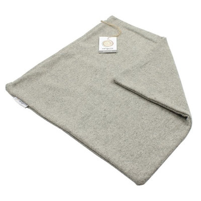 Housse de coussin coloris gris clair en laine recyclée