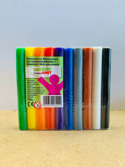 Pâte à modeler naturelle 10 bâtonnets couleurs
