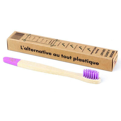 Brosse à dents enfant bambou - violet
