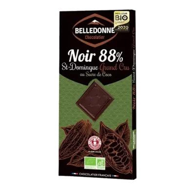 Tablette chocolat noir 88% bio