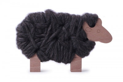 Kit de fabrication tricot Woody mouton en laine grise